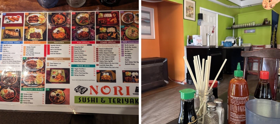 Nori Sushi & Teriyaki Menu