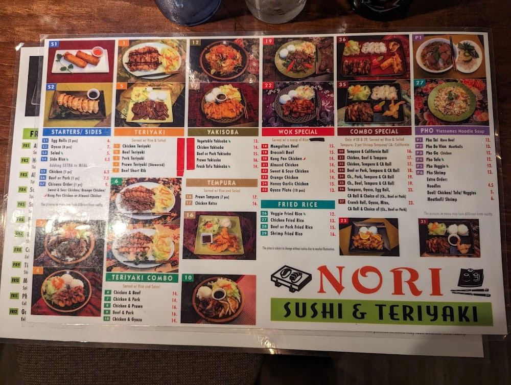 Nori Sushi & Teriyaki Menu image 2
